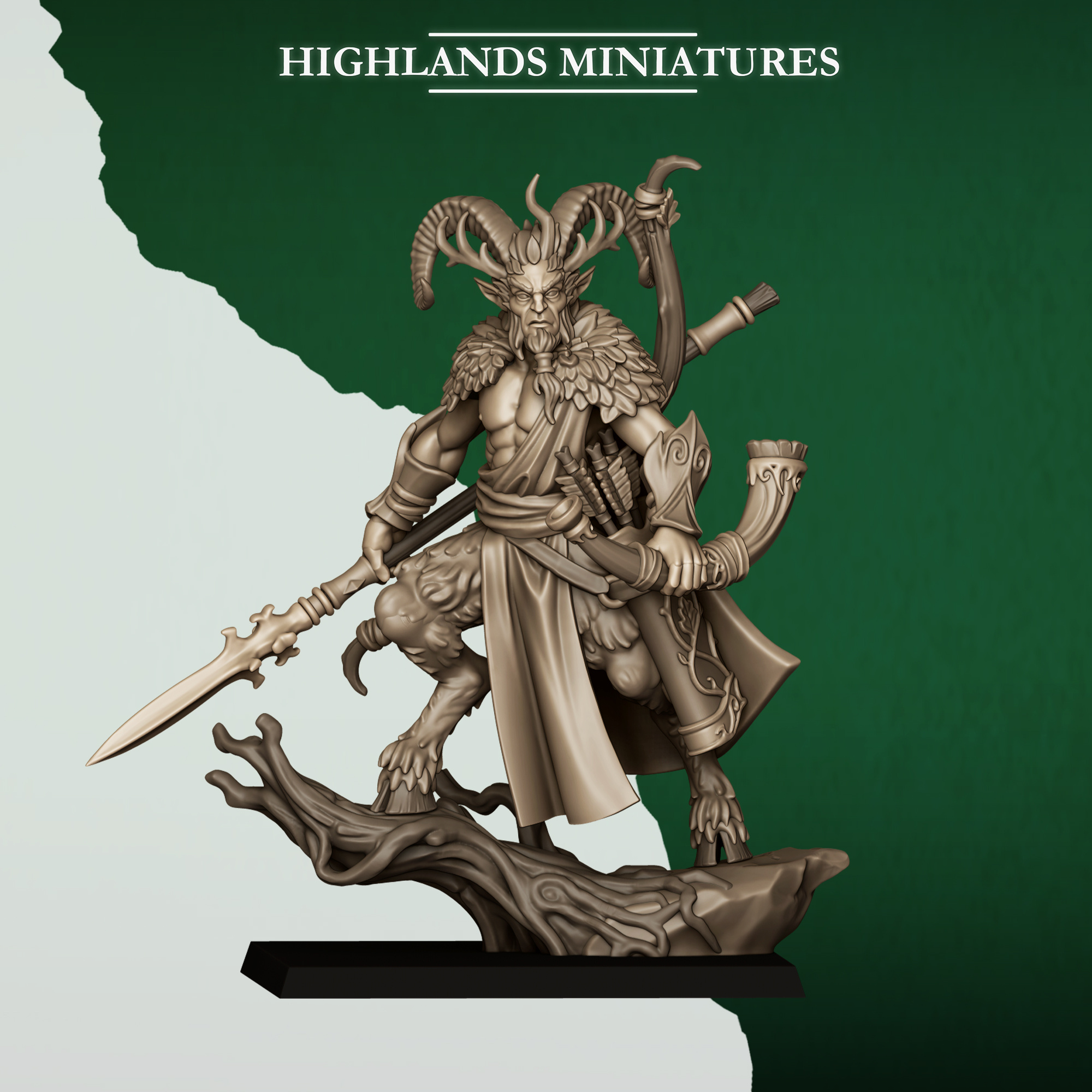 Feral Faunus fantasy wargaming 28mm designed by Highlands Miniatures and 3D printed by Forgemaster Miniatures