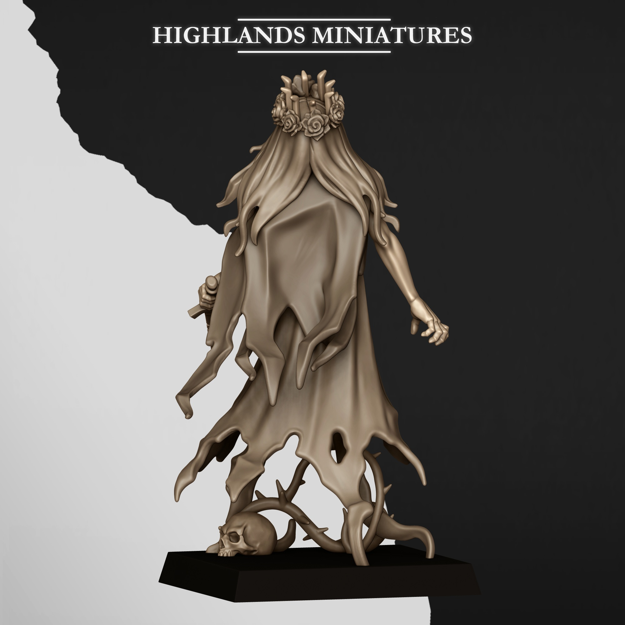 2 Sorrow Banshees fantasy wargaming 28mm designed by Highlands Miniatures and 3D printed by Forgemaster Miniatures 2