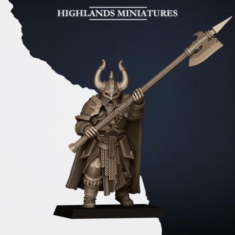 7 Norse Huscarls with Two Handed Weapons fantasy wargaming 28mm designed by Highlands Miniatures and 3D printed by Forgemaster Miniatures 1