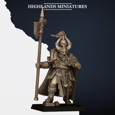 Norse Huscarl Captain 2 fantasy wargaming 28mm designed by Highlands Miniatures and 3D printed by Forgemaster Miniatures