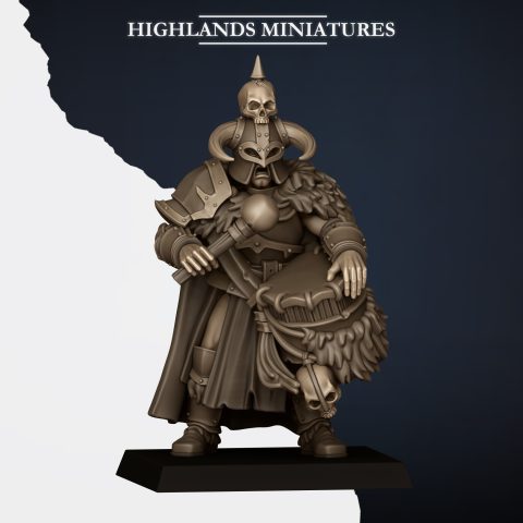 Norse Huscarl Musician fantasy wargaming 28mm designed by Highlands Miniatures and 3D printed by Forgemaster Miniatures