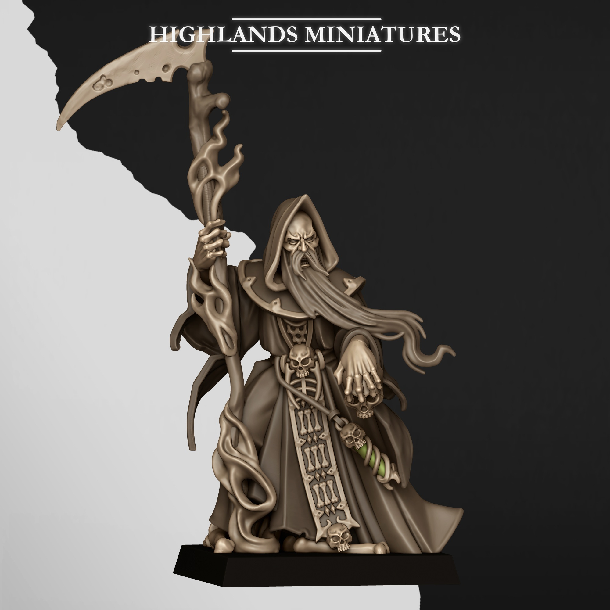 Rasputin The Necromancer fantasy wargaming 28mm designed by Highlands Miniatures and 3D printed by Forgemaster Miniatures 1