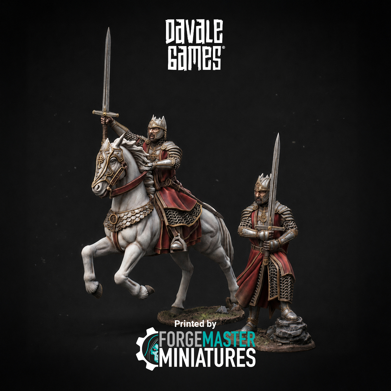 High Human Prince fantasy wargaming 28mm designed by Davale Games and 3D printed by Forgemaster Miniatures
