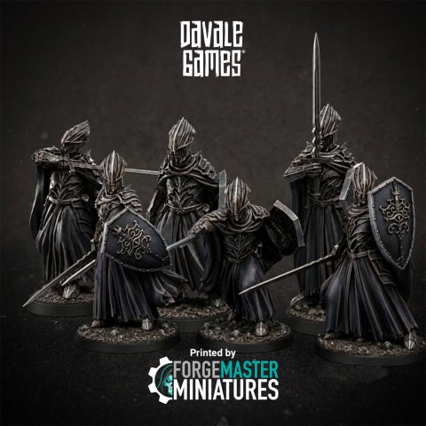Orc Black High Humans fantasy wargaming 28mm designed by Davale Games and 3D printed by Forgemaster Miniatures