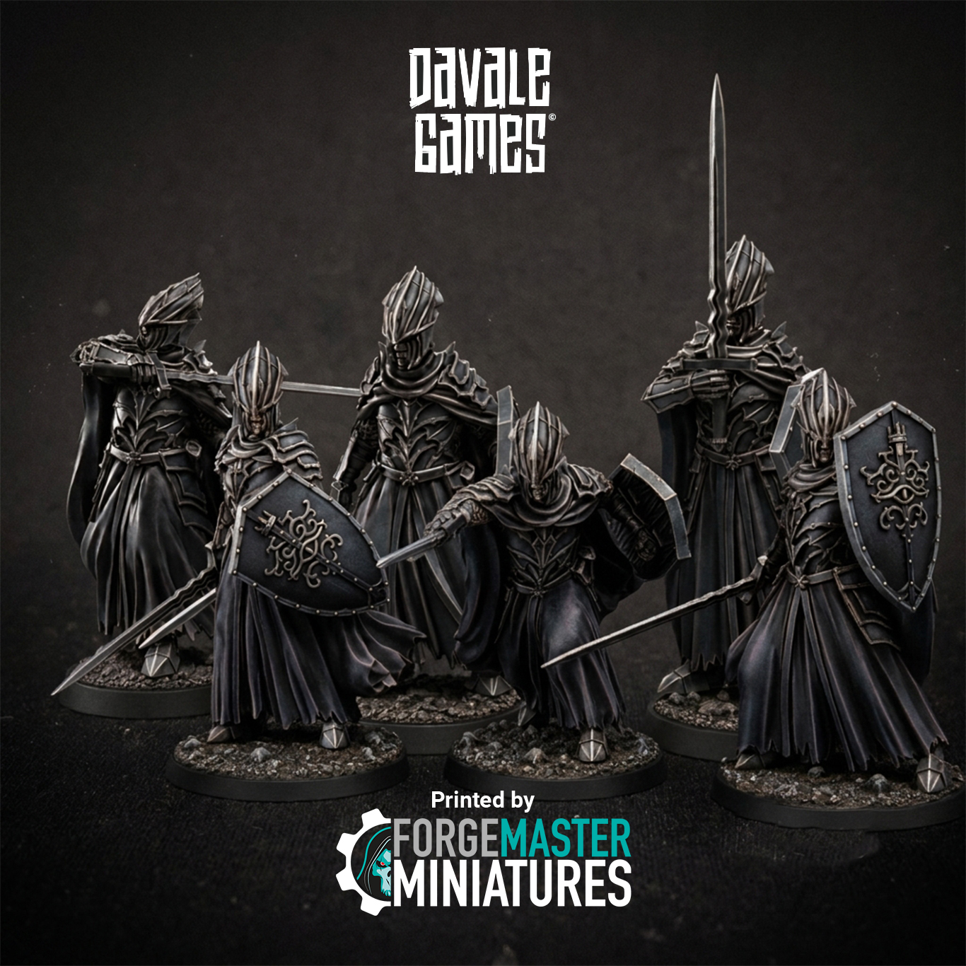 Orc Black High Humans fantasy wargaming 28mm designed by Davale Games and 3D printed by Forgemaster Miniatures